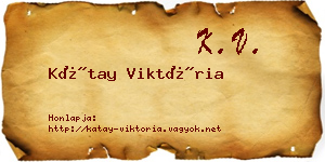 Kátay Viktória névjegykártya